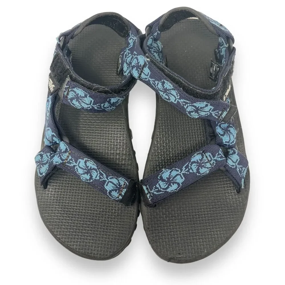 Teva Womens Hurricane Xlt Sport Sandals Blue Adjustable Logo Low Heel 7